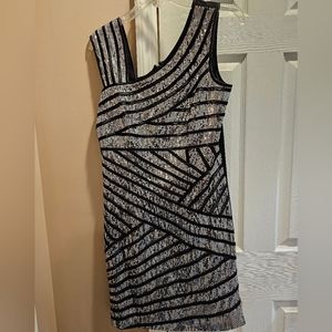 La coquette Black dress with silver sequin. Size 10 worn once